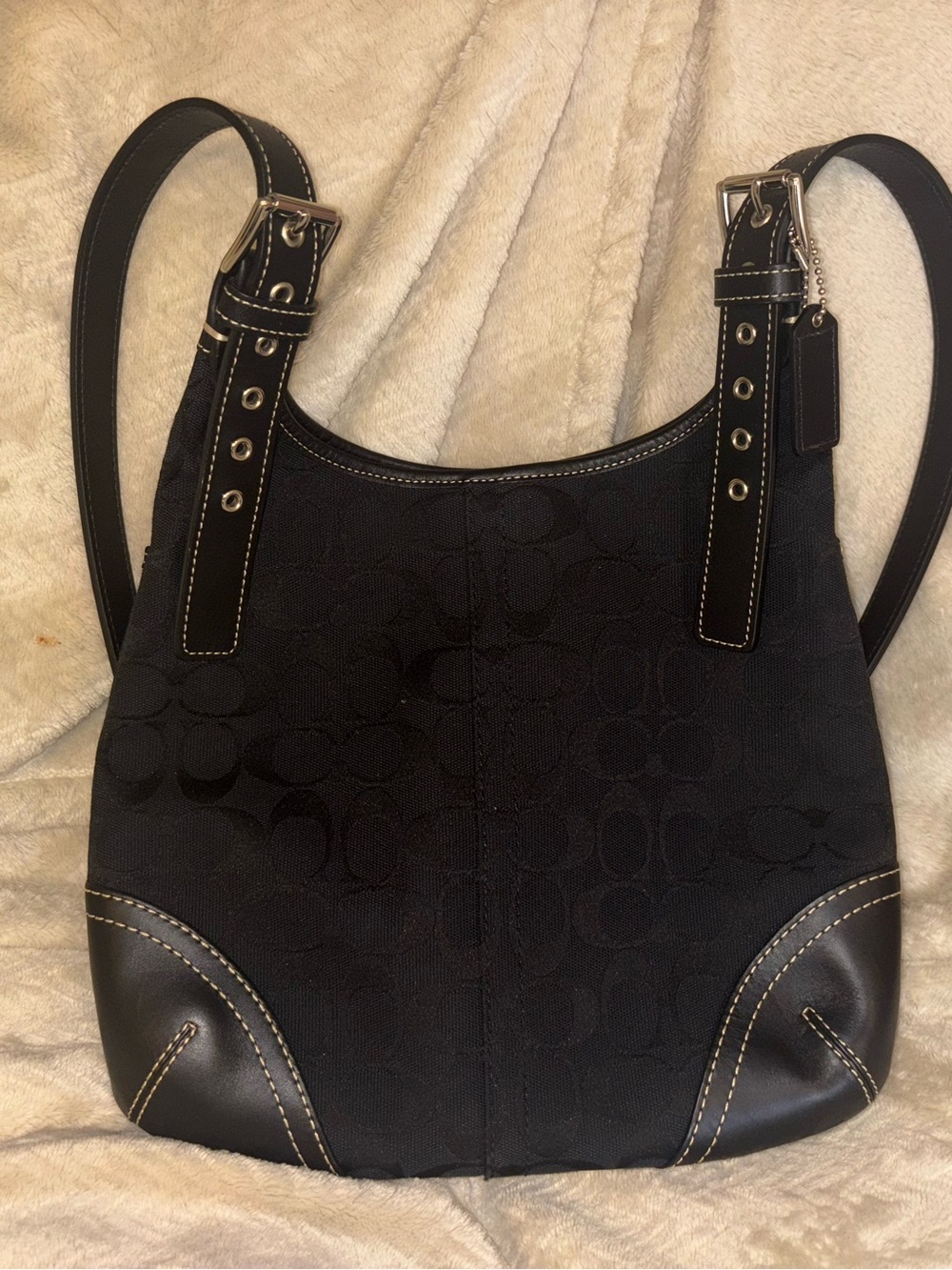 Vintage Coach Hampton Signature Hippie Bag - Picture 2 of 8